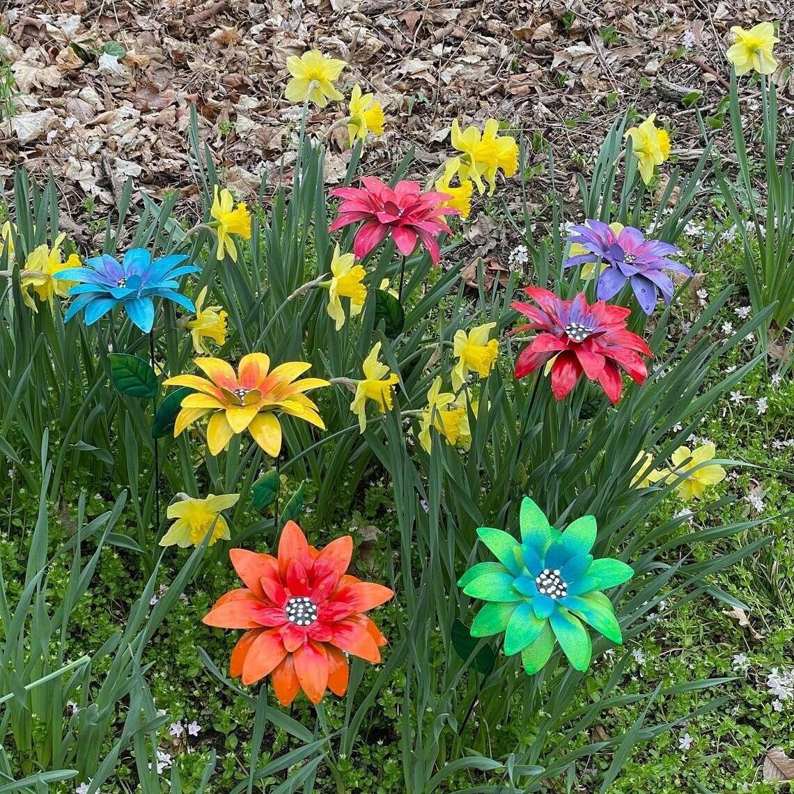 Spring Sales -47%OFFMetal Flowers Garden Stakes