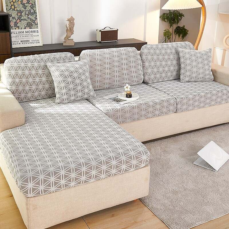 Textured Stretch Sofa Seat Cushion Cover Slipcover