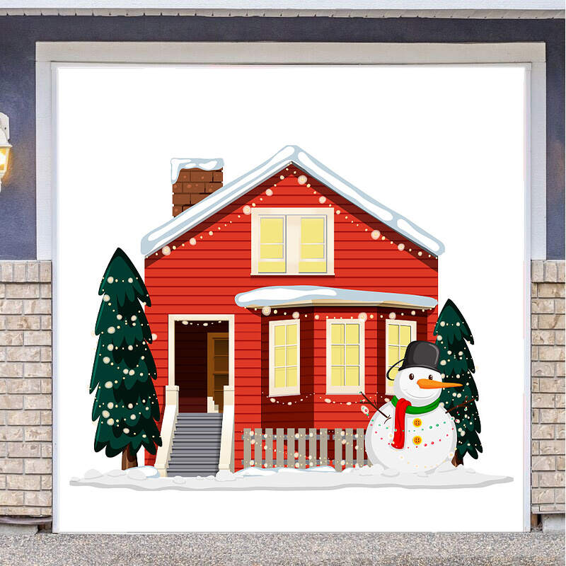 Snowman garage door banner ornament