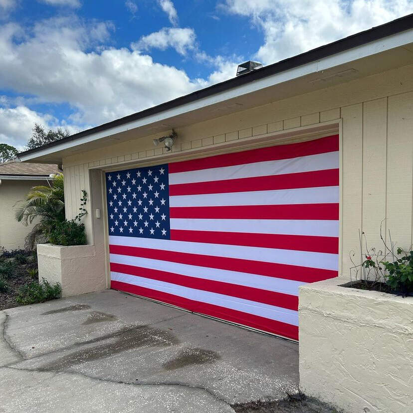 Patriotic Garage Door Mural