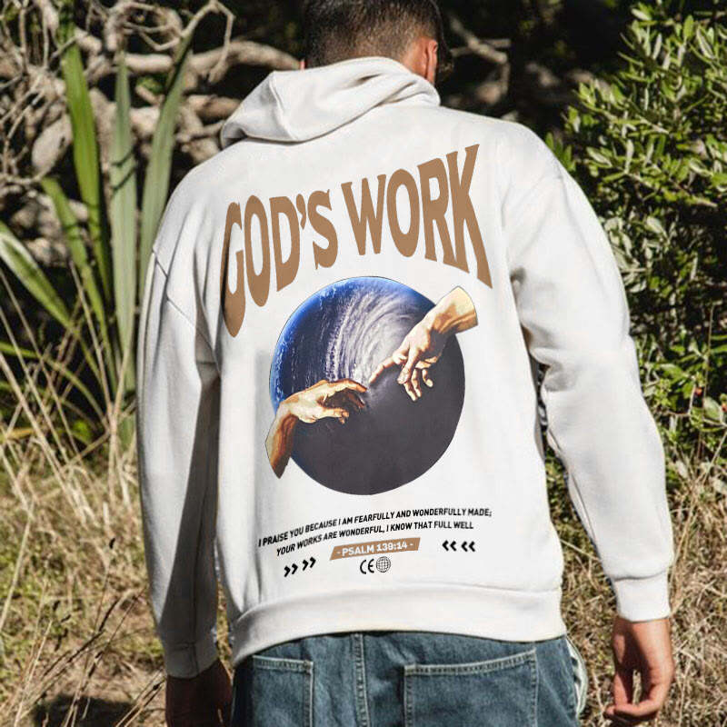 God's work.Psalm 139:14 Print Hoodie