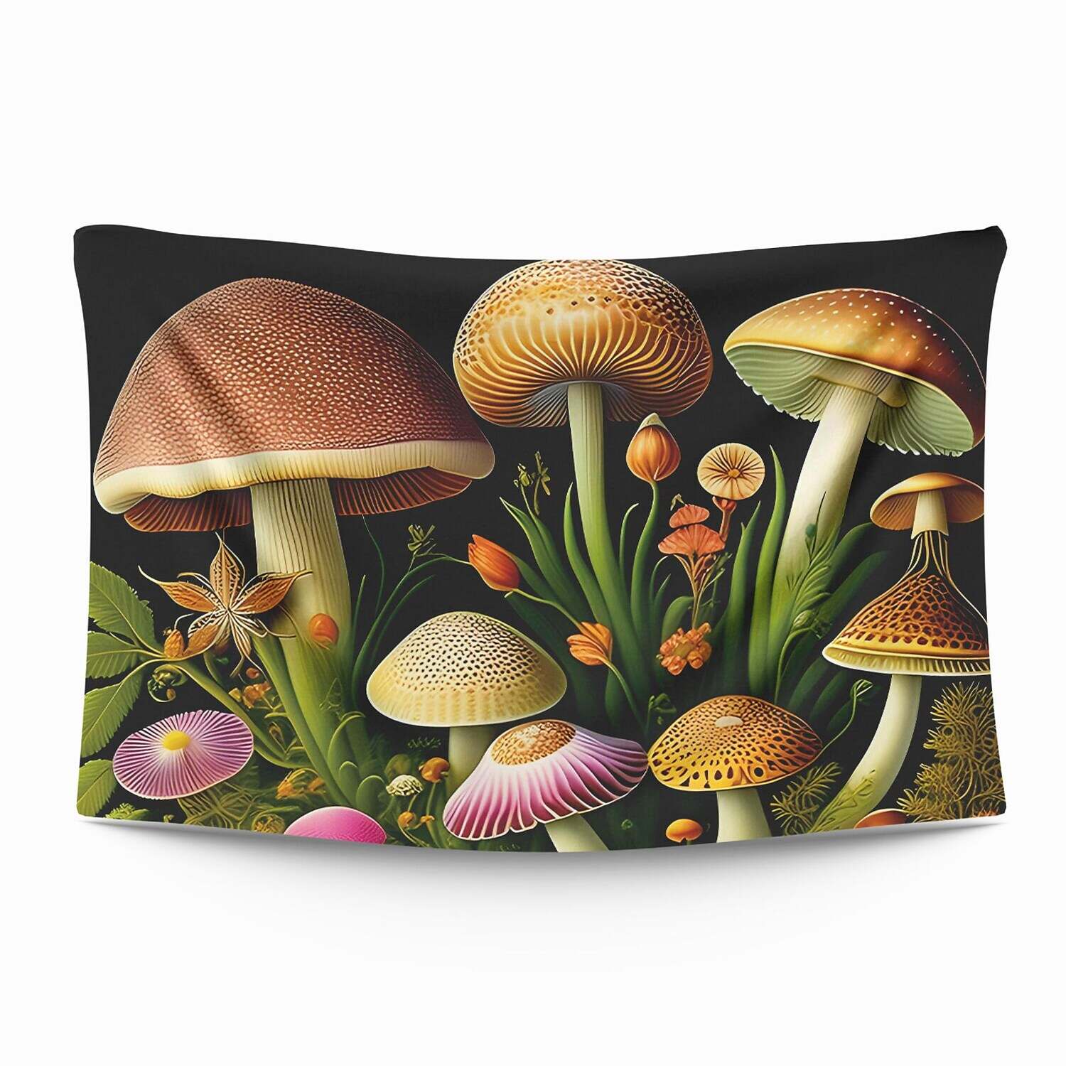 Trippy Mushroom Wall Tapestry Art Decor