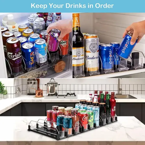 🍹Self-Pushing Drink Organizer for Fridge- 50% OFF