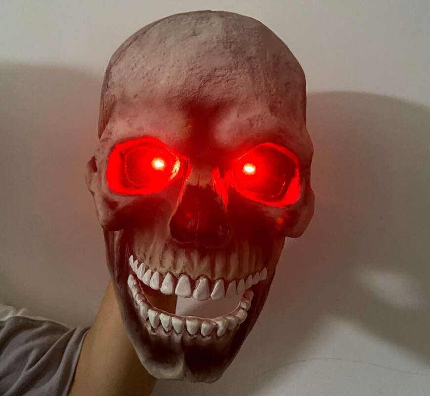 LED Halloween Glowing Skull Movable