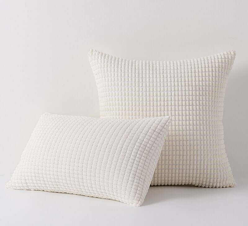 Corn Textured Striped Throw Pillow Covers