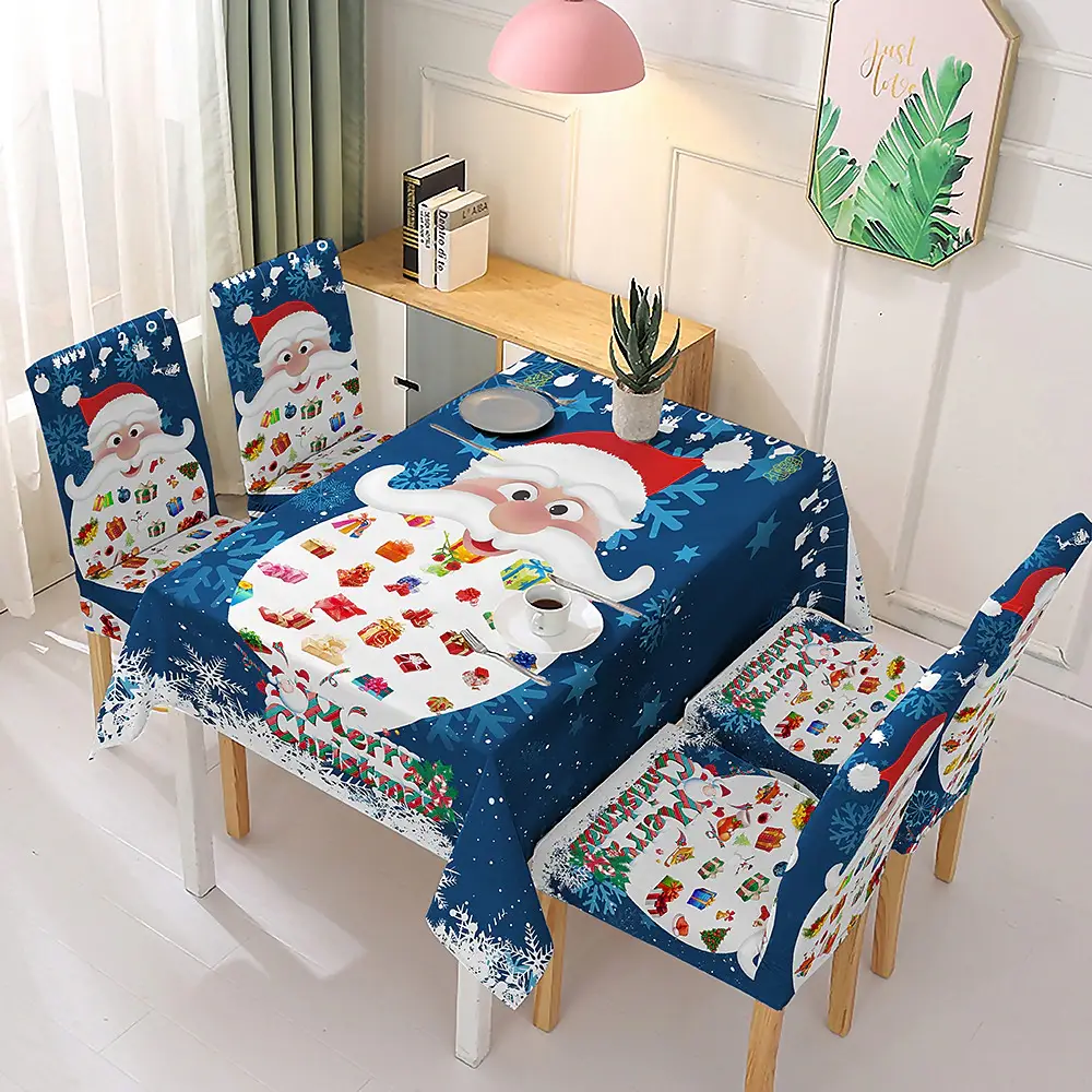 Christmas Decoration Tablecloth Elastic One-piece Chair Cover