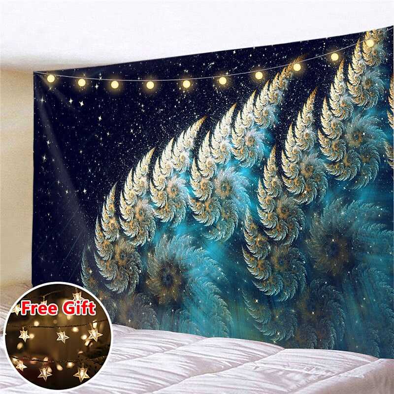 Landscape LED Lights Wall Tapestry Art Decor Galaxy Universe Print