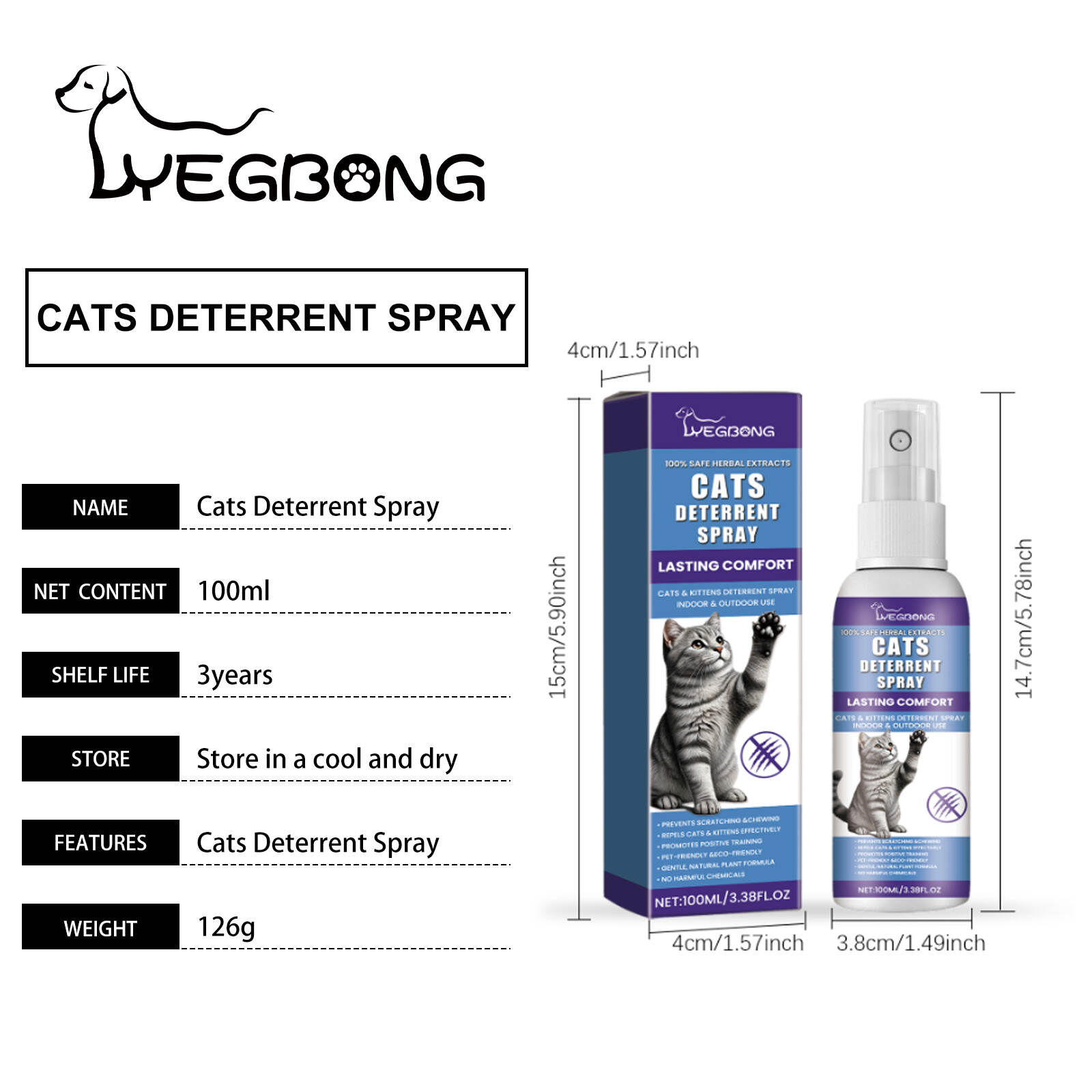 Cats Deterrent Spray