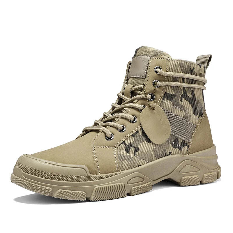 Men's Lace-Up High-Top Combat Boots