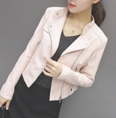 Collar zipper slim jacket