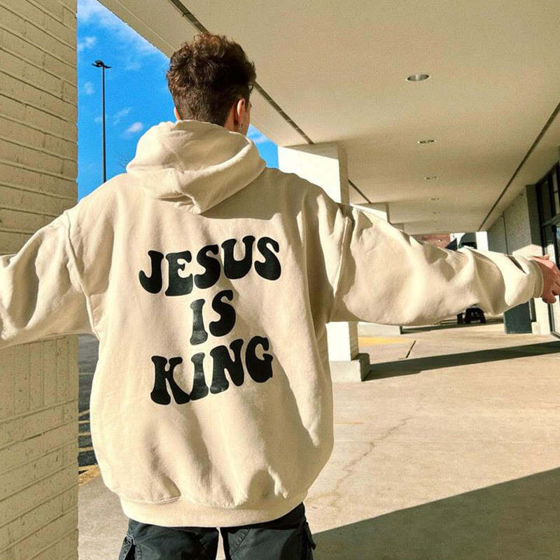 Jesus Is King Print Men's Hoodie