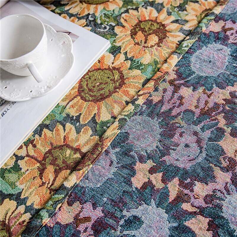 Farmhouse Style Pastoral Tablecloth Sunflower Table Cloth