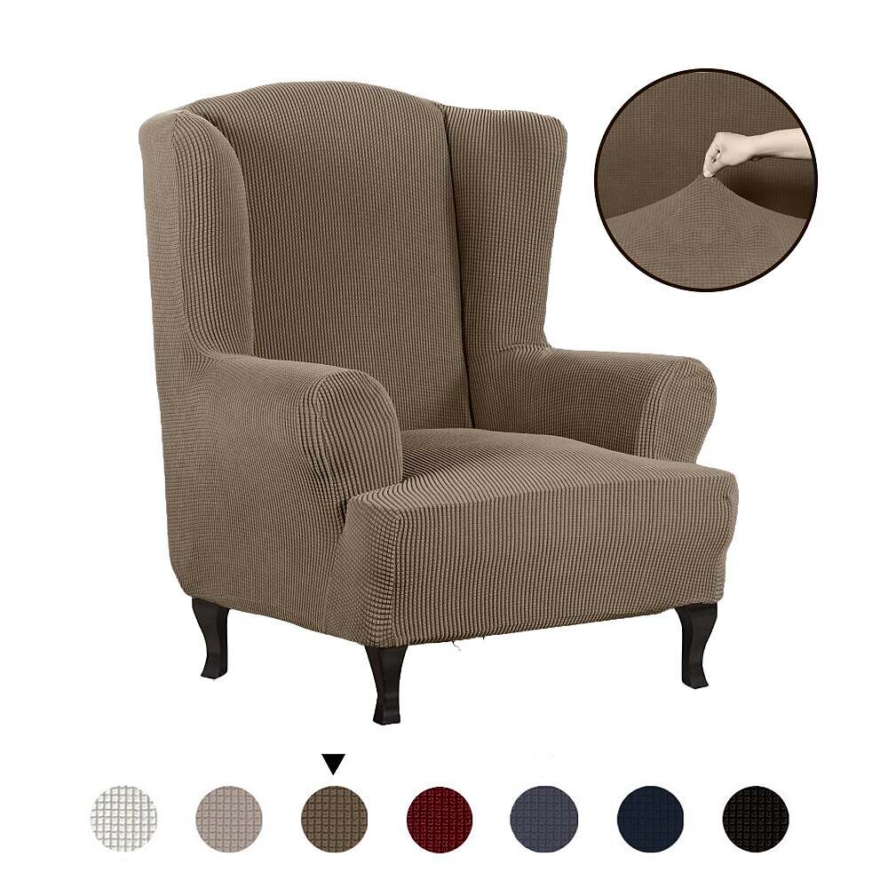 Stretch Wingback Chair Cover