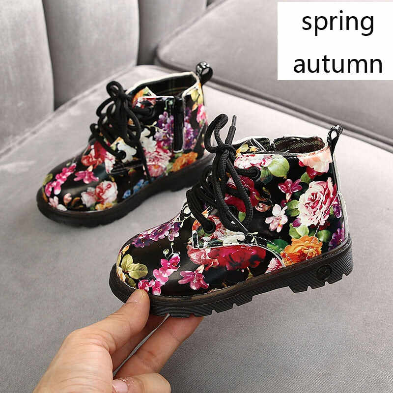 SPRING / FALL FLORAL ANKLE BOOTS