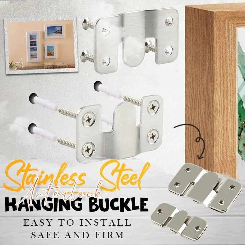 (2023 New Year Promotion - Save 49%)Stainless Steel Interlock Hanging BuckleBUY 4 GET 2 FREE（6 PAIR）