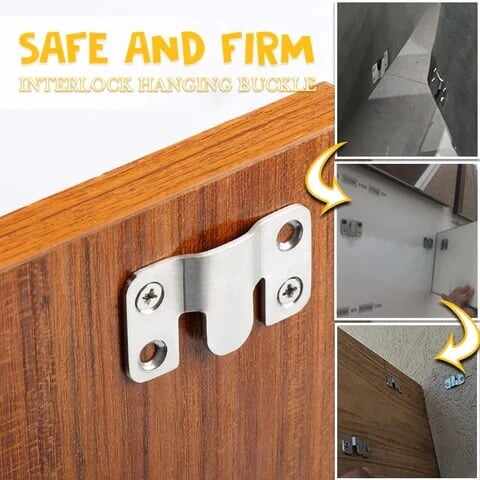 (2023 New Year Promotion - Save 49%)Stainless Steel Interlock Hanging BuckleBUY 4 GET 2 FREE（6 PAIR）