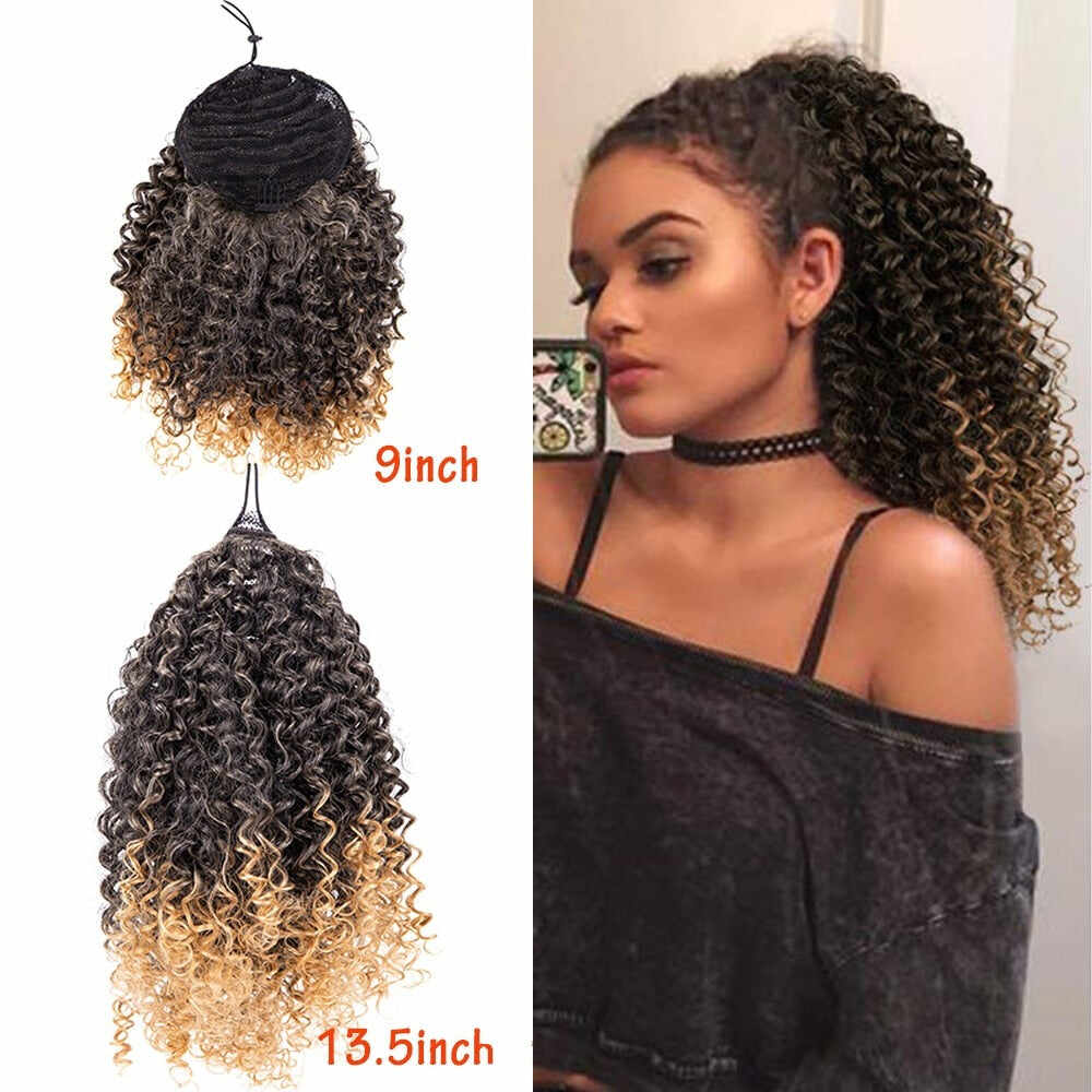 Long Afro Kinky Curly Ponytail Extension