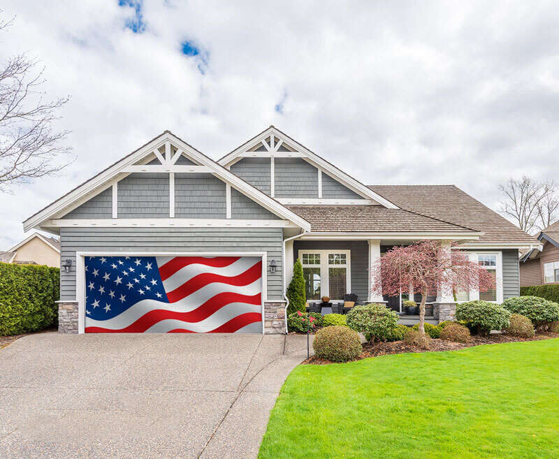 Patriotic Garage Door Mural