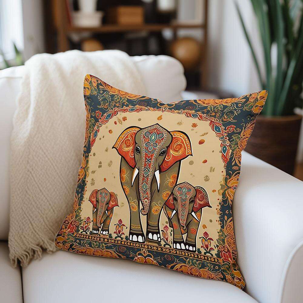 Ethnic Elephant Pillow Cover 4PC