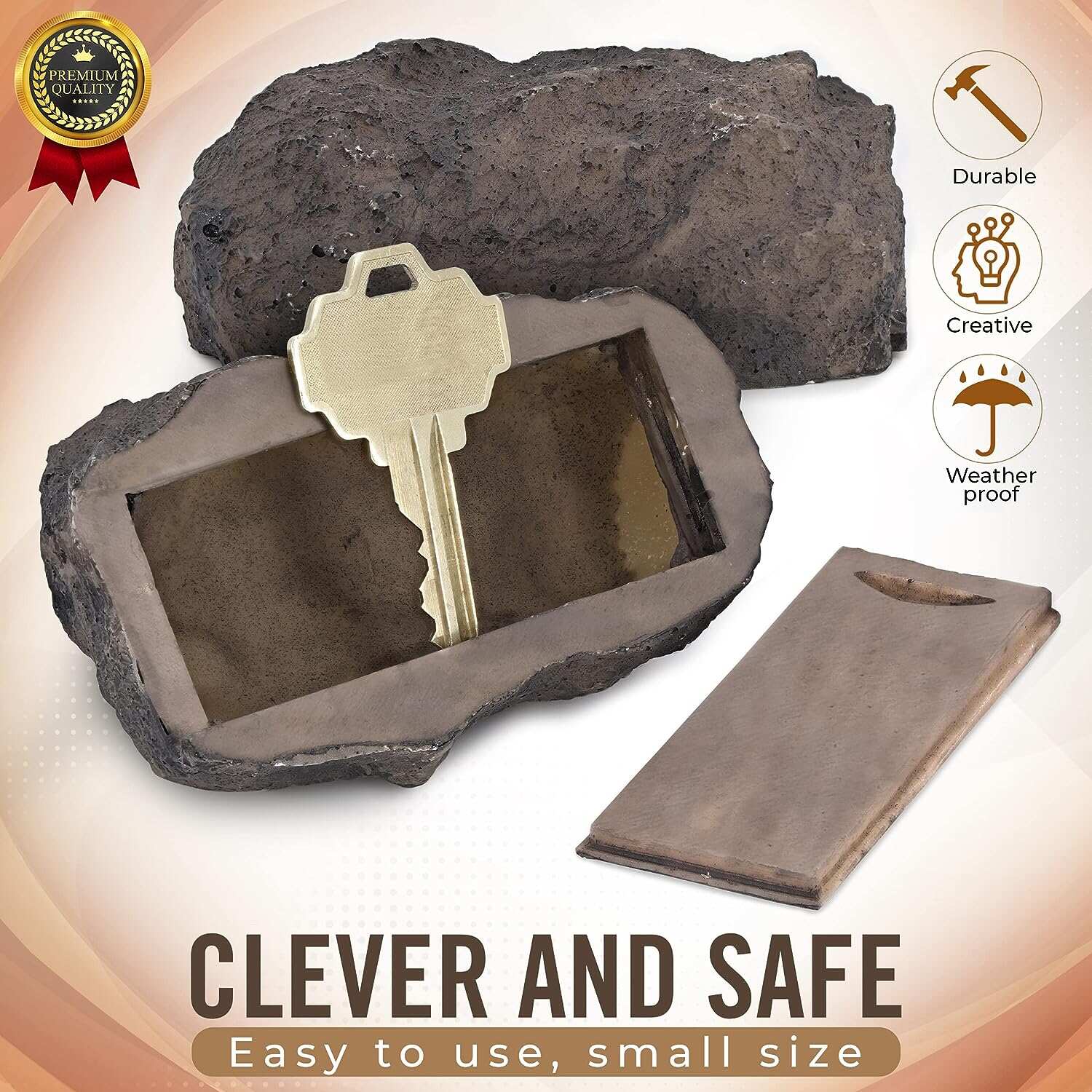 Imitation Rock Secret Key Box