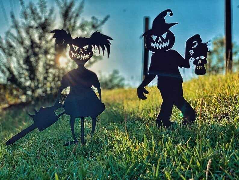 Cute and Unique Ghost Zombies - Halloween Yard Decor Metal Art