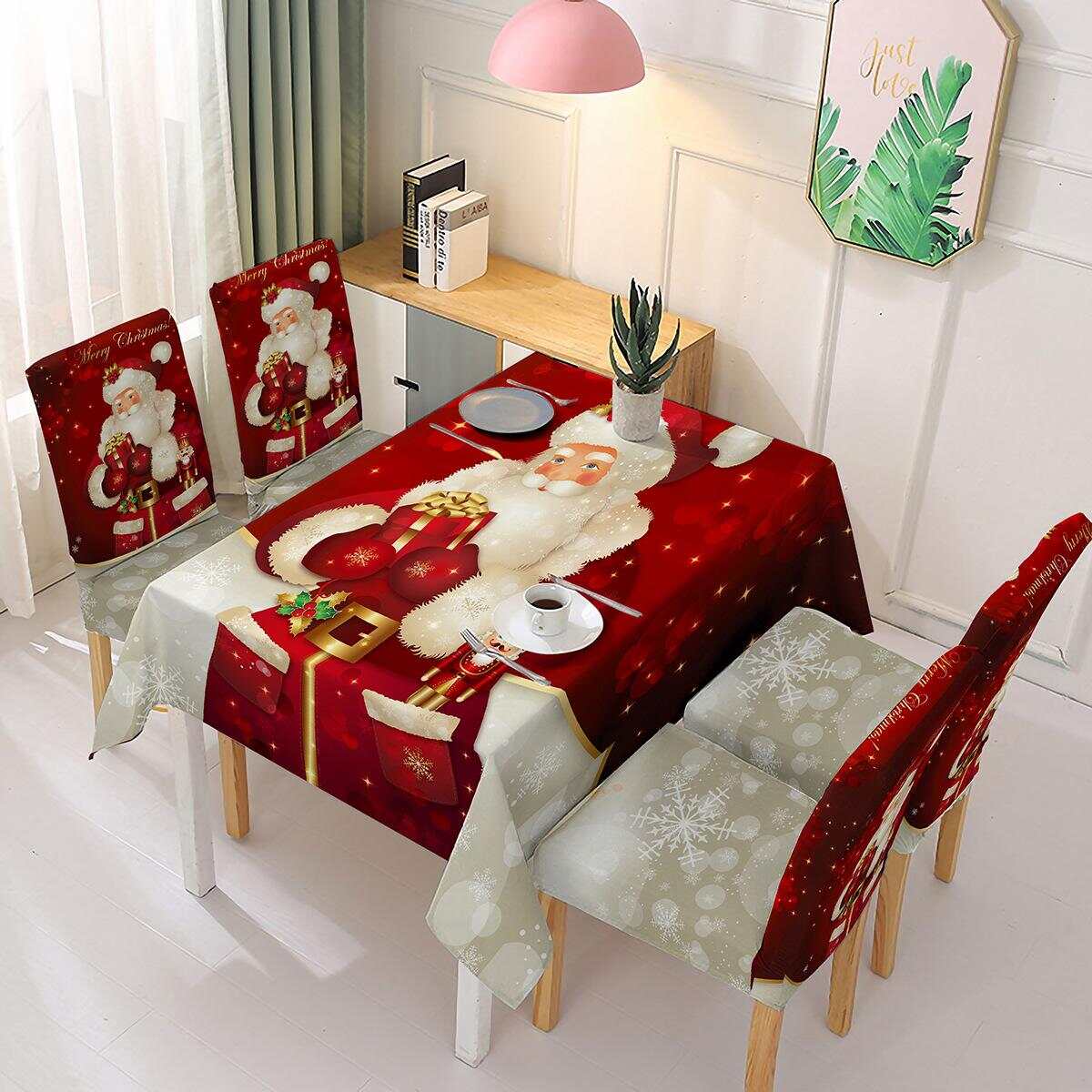 Christmas Decoration Tablecloth Elastic One-piece Chair Cover