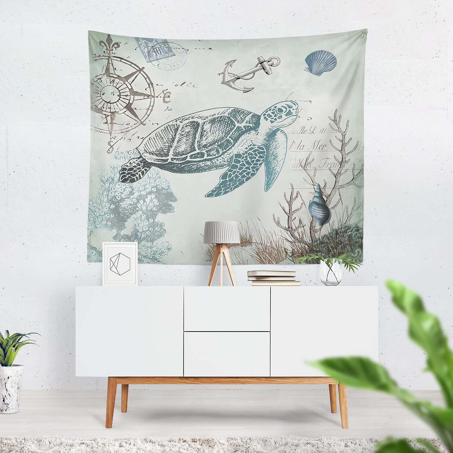 Sea Turtles Wall Tapestry Art Decor Photograph Backdrop