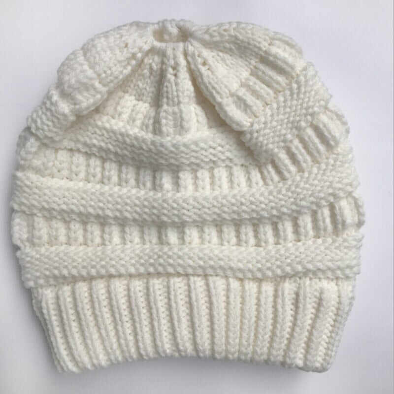 Soft Knit Ponytail Beanie