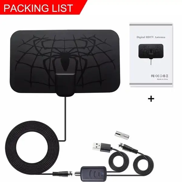 🔥LAST DAY 49% OFF--Spider pattern new HDTV cable antenna 4K (5G chip, 🌎 can be used worldwide)