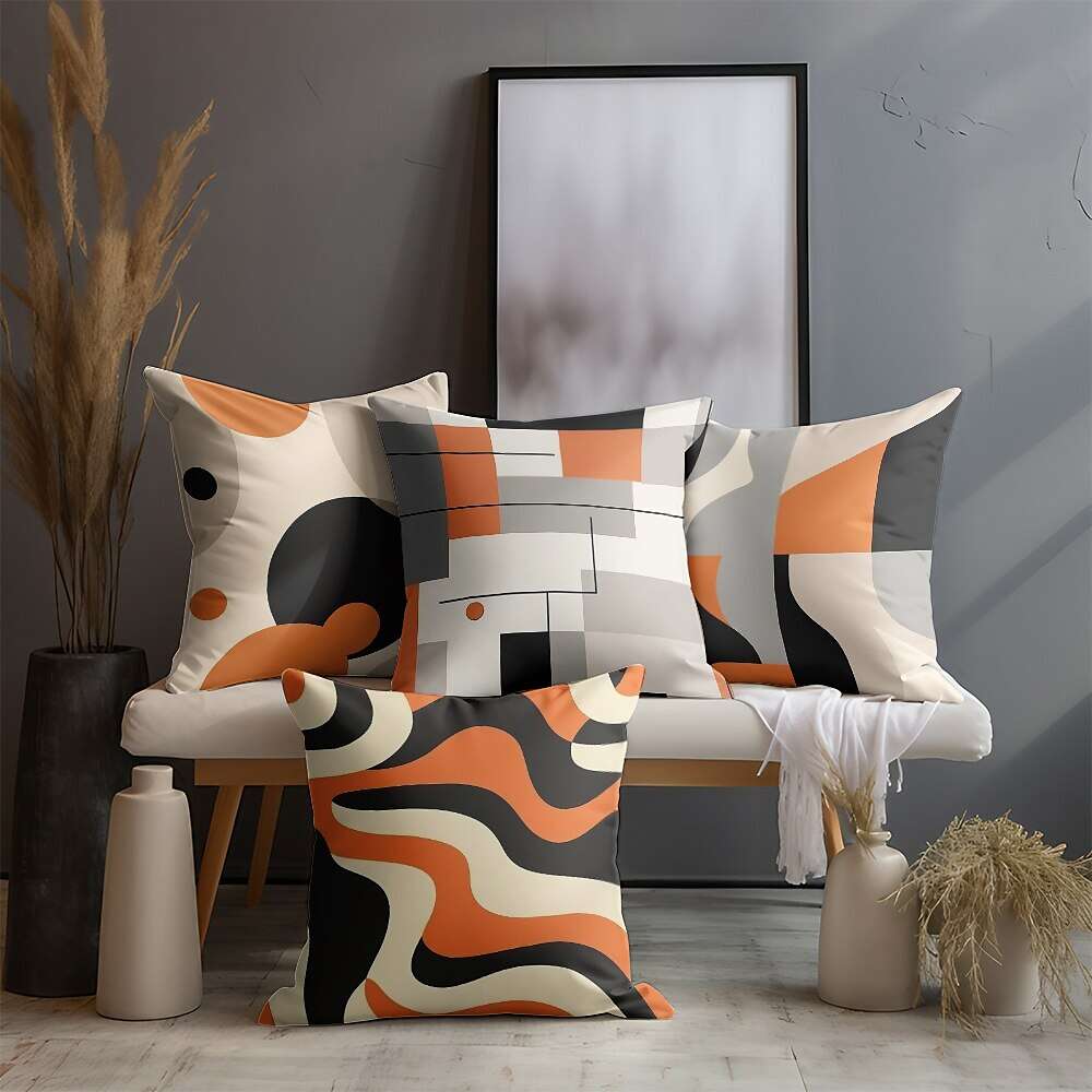 Abstract Geometric Pillow Cover 4PC