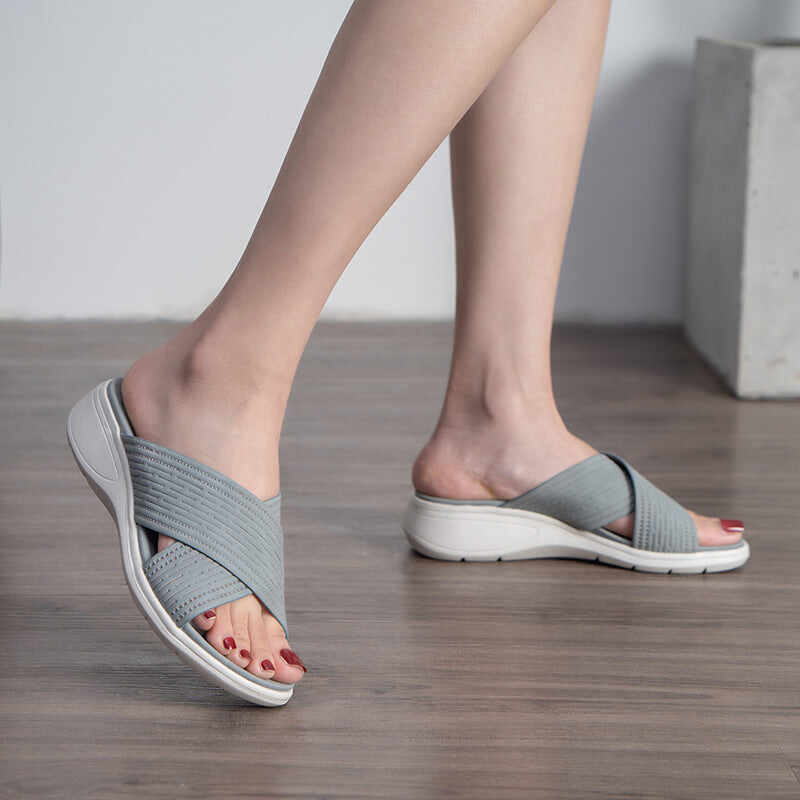 Sloping Heels And Thick Soles Women Sandals