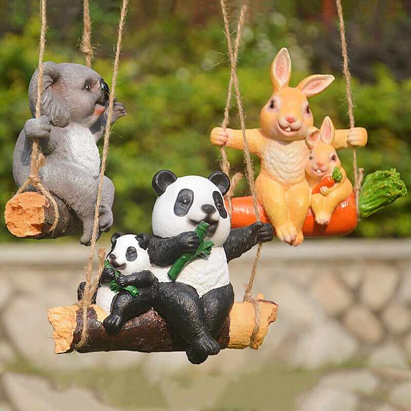 Cute Swing Animal Statue