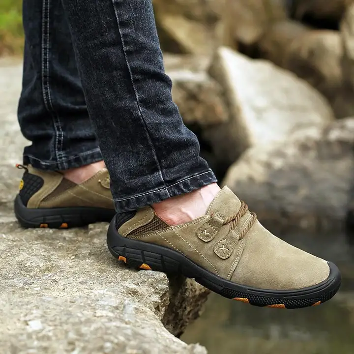 Men's Leather Slip-resistant Outdoor Casual Hiking Shoes