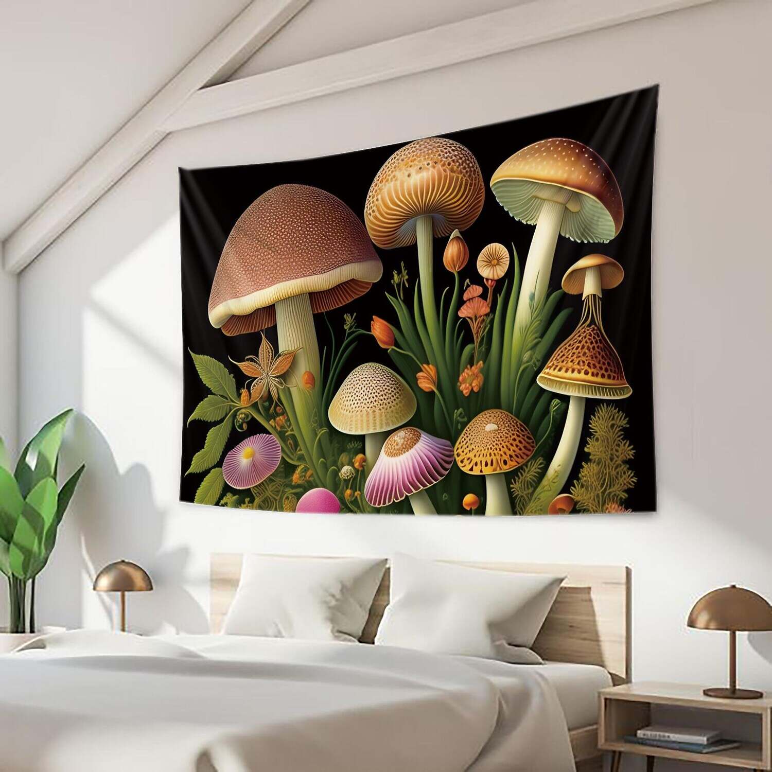 Trippy Mushroom Wall Tapestry Art Decor