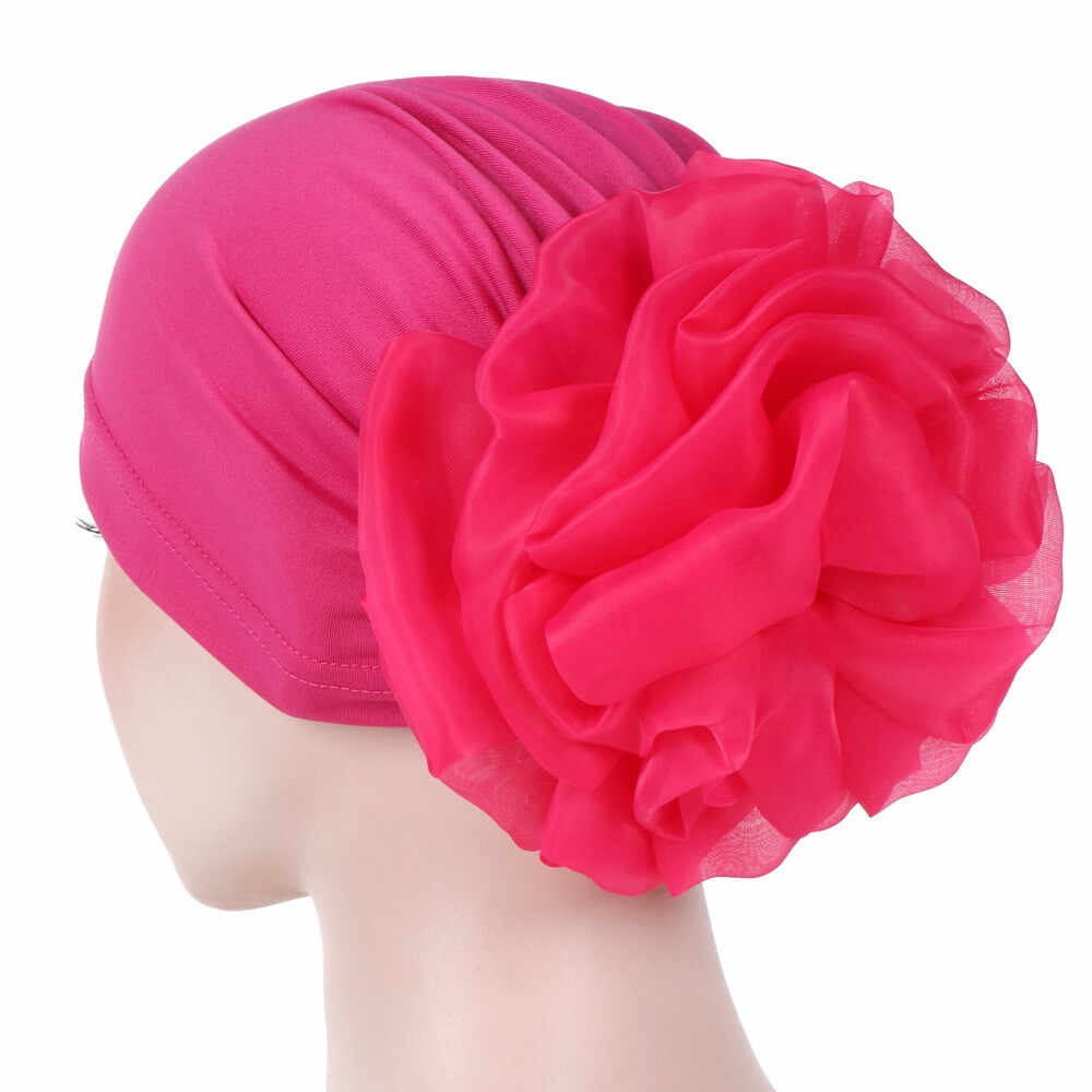 Woman Big Flower Turban Hair Accessories