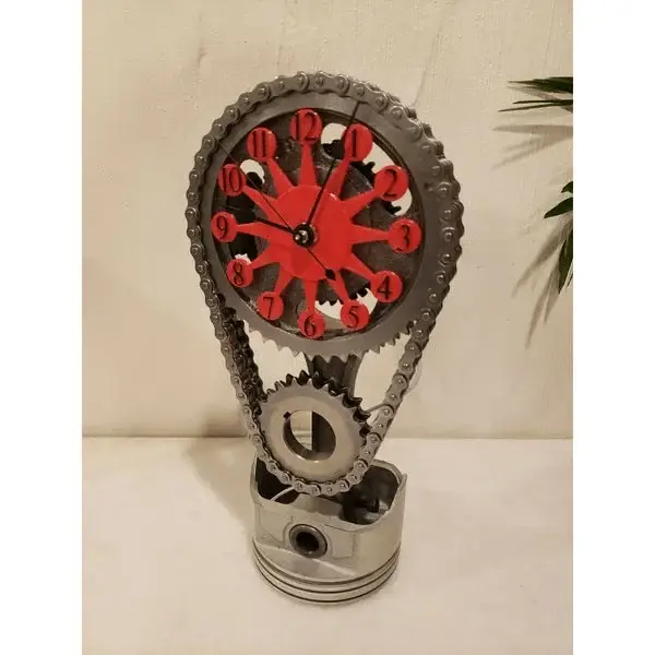 🎄CHRISTMAS BIG SALE - SMALL BLOCK TIMING CHAIN CLOCK, MOTORIZED, ROTATING