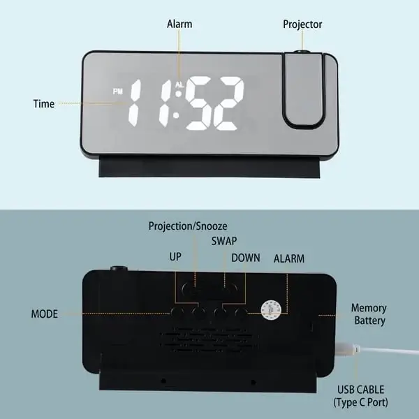 Mirror Projection Alarm Clock⏰ (BUY 2 GET FREE SHIPPING)