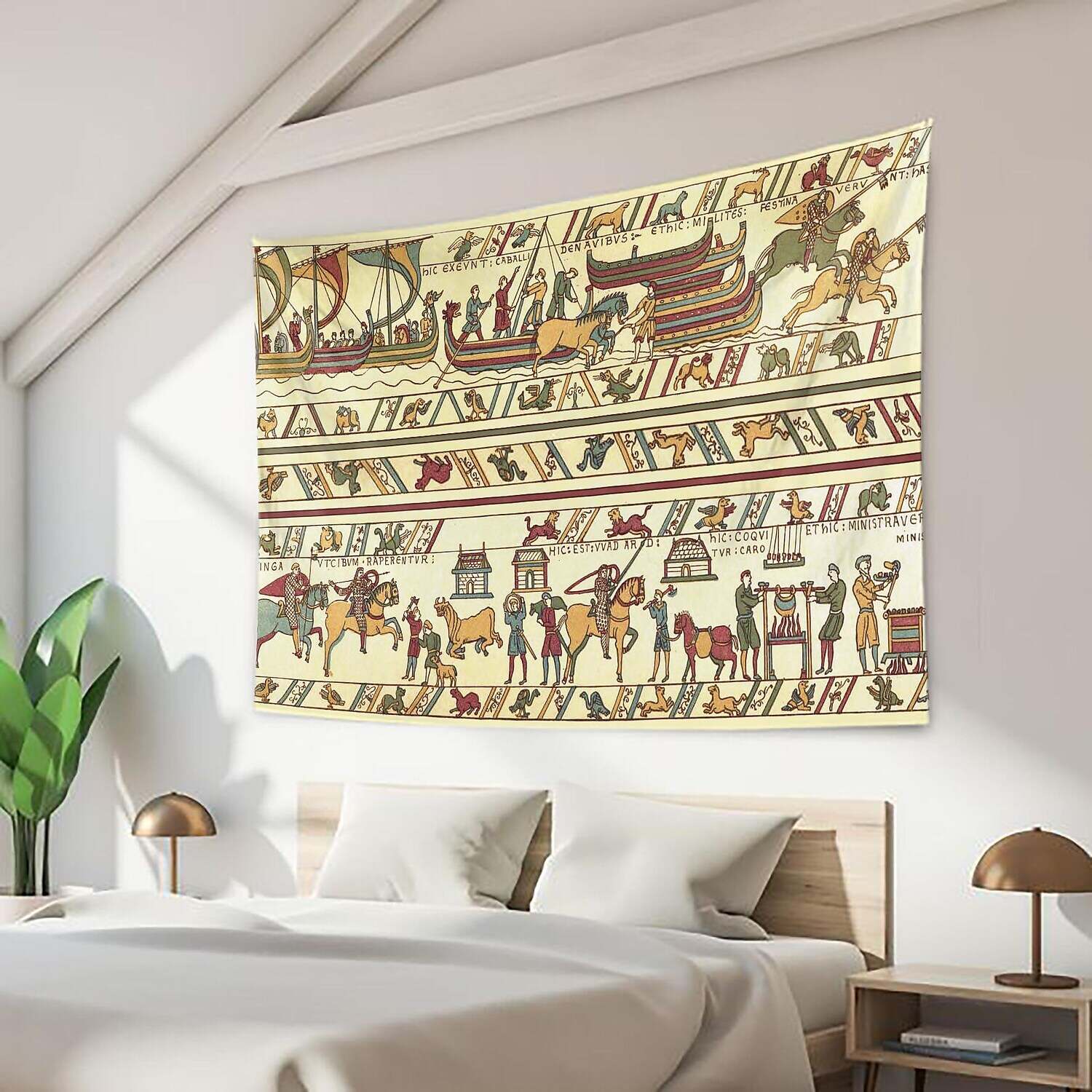 Medieval Bayeux Wall Tapestry Art Decor