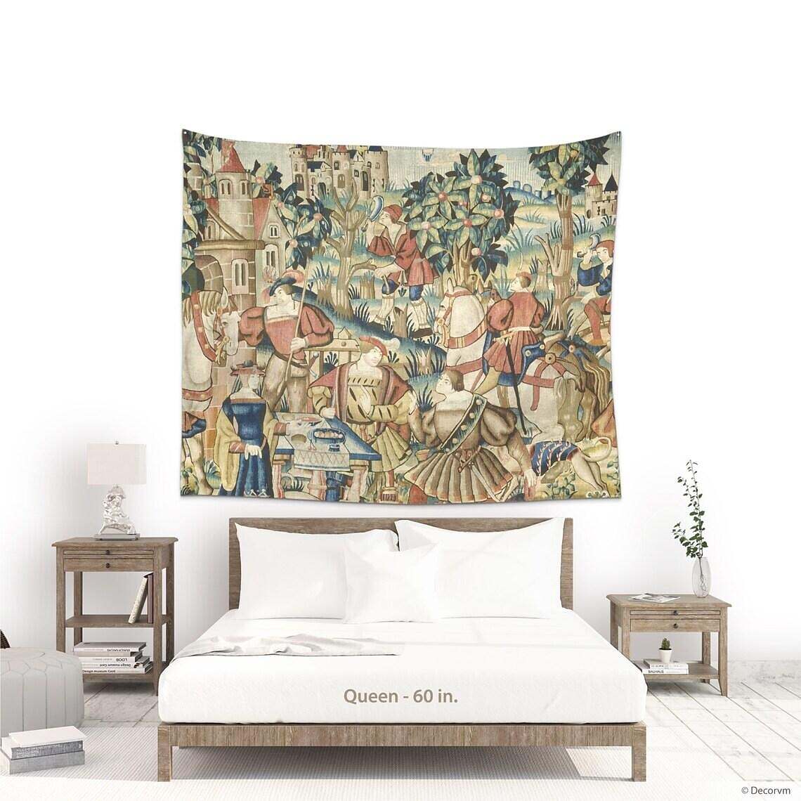 Medieval Painting Wall Tapestry Art Decor Hanging