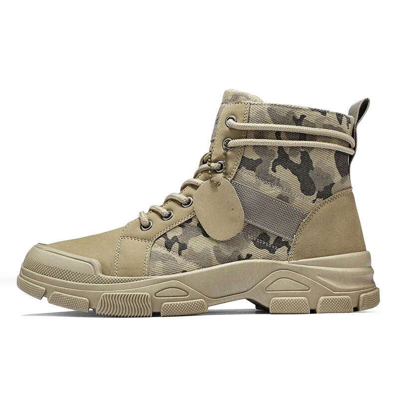 Men's Lace-Up High-Top Combat Boots