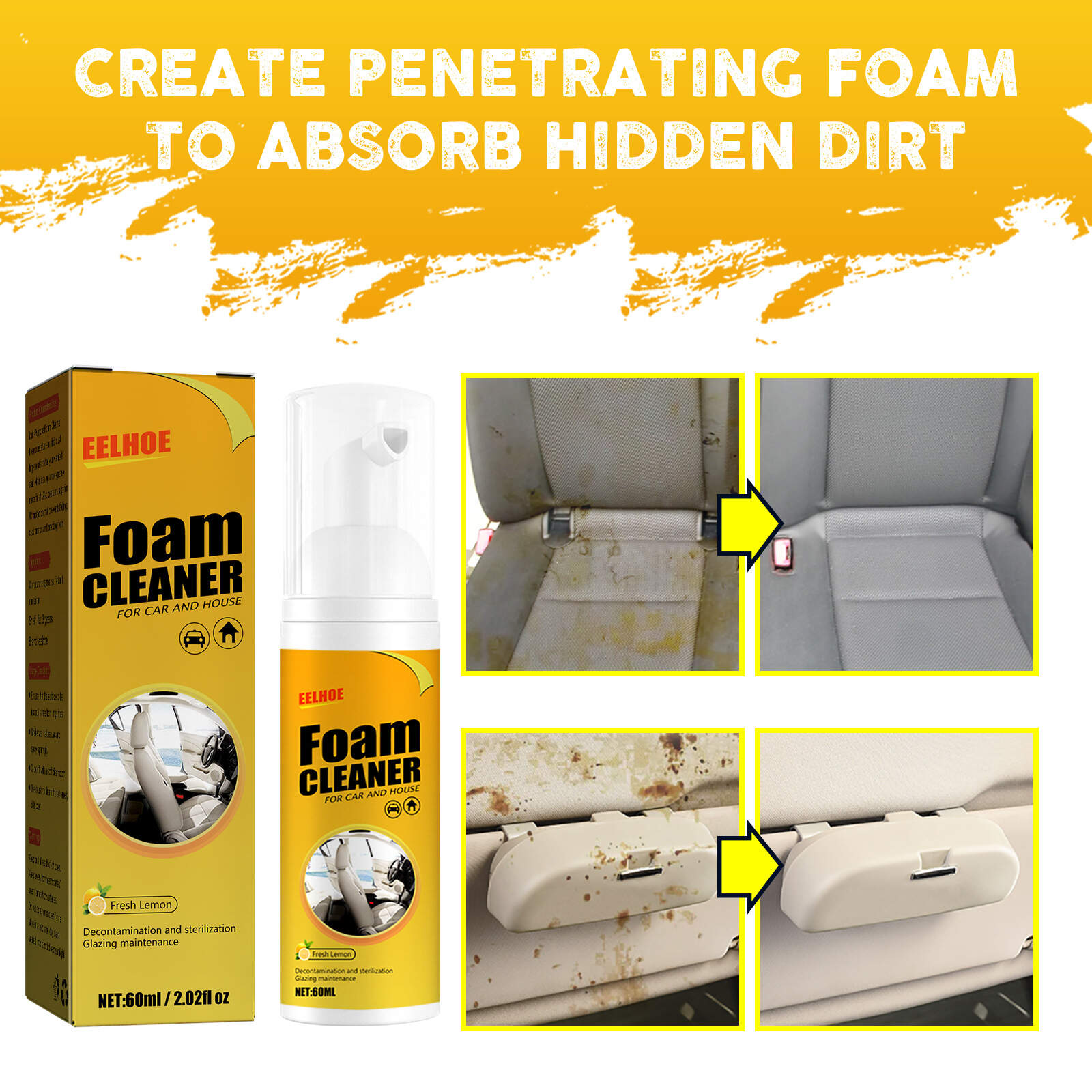 (🔥Last Day Promotion-49% OFF) Multi Purpose Foam Cleaner🚙 BUY 2 GET 1 FREE