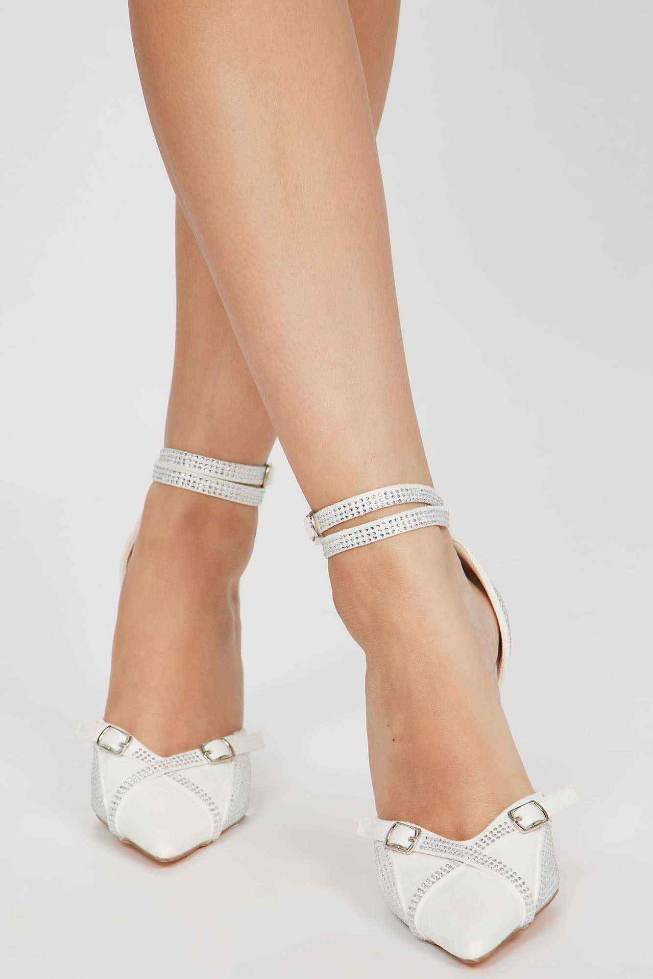 Estella Embellished Pumps   White