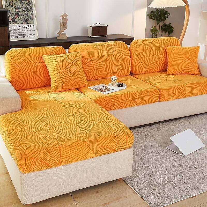 Textured Stretch Sofa Seat Cushion Cover Slipcover