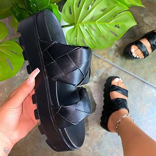 Women's Sandals Summer Flat Shoes 2023 Female Casual Wedge Slides Sandal Woman Platform Shoes Ladies Outdoor Beach Footwear