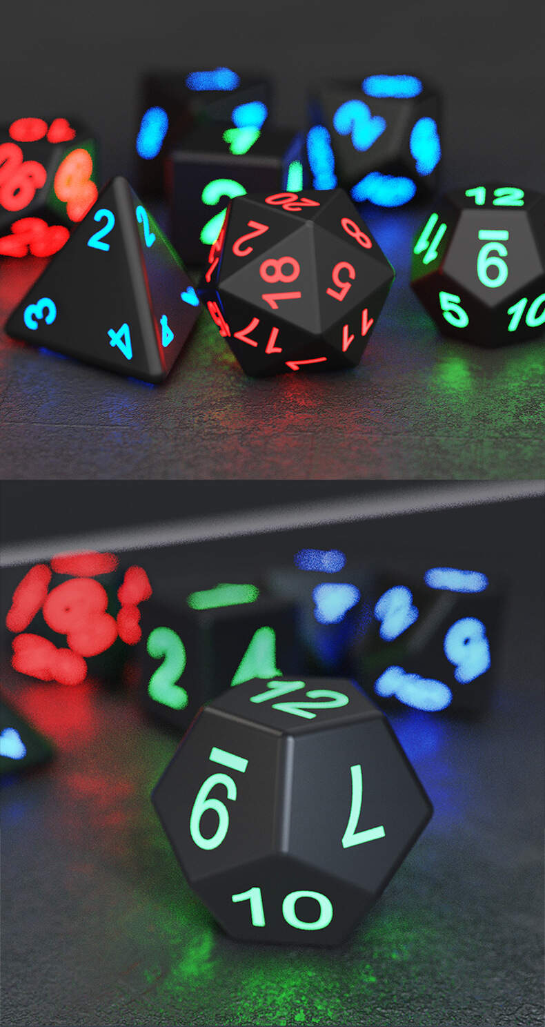 🔥HOT SALE - 50% OFF 🔥2022 New Party Fluorescent 7-Piece Dice