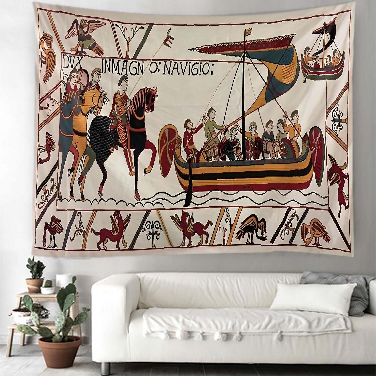 Medieval Bayeux Wall Tapestry Art Decor