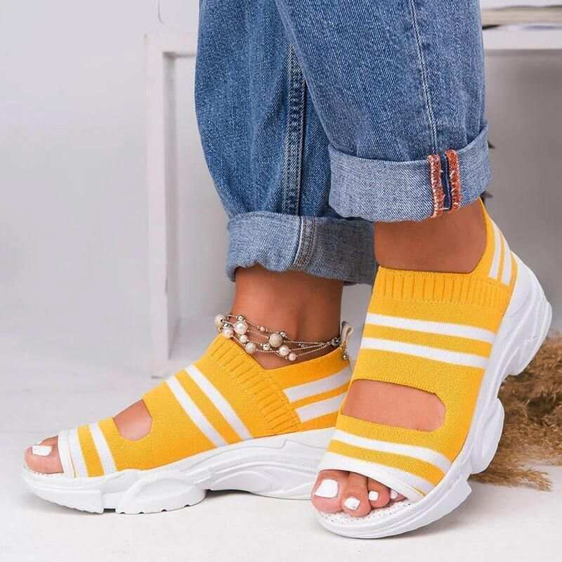 Casual Women Breathable Wedge Comfy Sandals - Fit All Width Foot Sandals