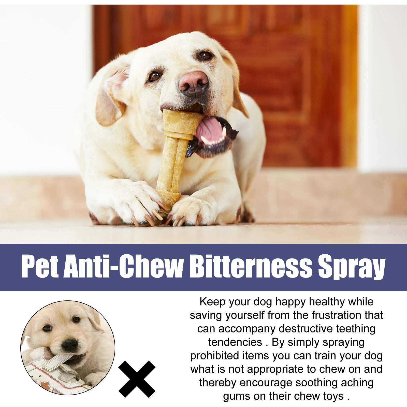 Bitter anti chew spray for pets can prevent dogs from chewing tables, chairs and legs and scratching sofa spray