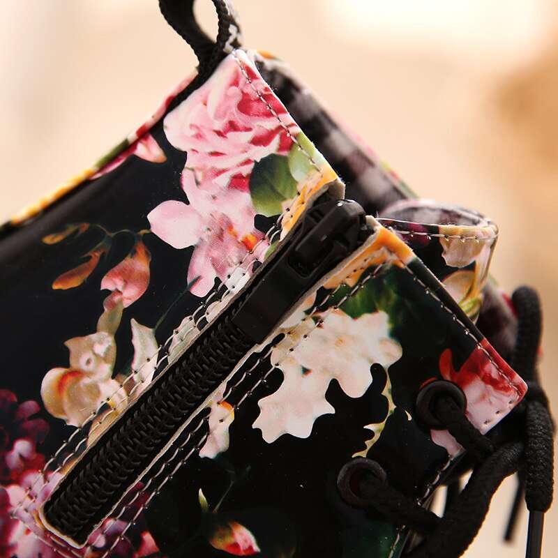 SPRING / FALL FLORAL ANKLE BOOTS