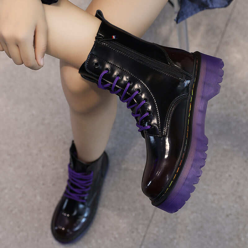 Fashion Trend Platform Leather Boots